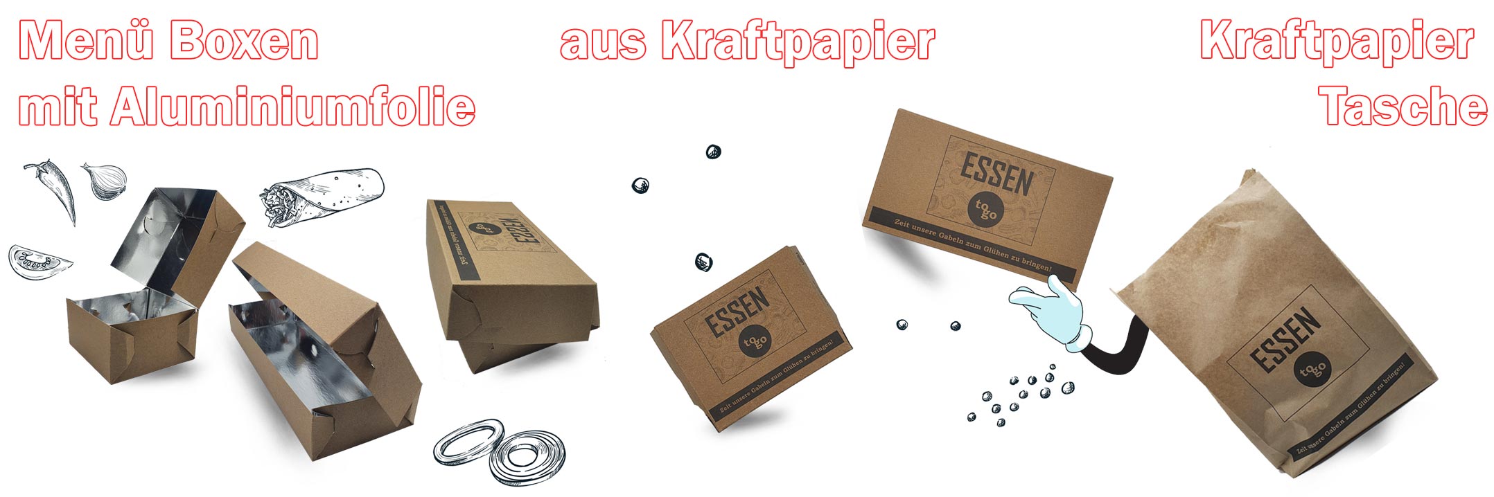 Essen_To_Go_Verpackungen_Kraft_Papier